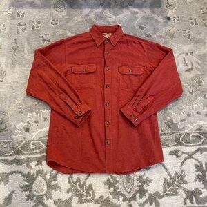 Canyon Guide Outfitters Orange Flannel Button-Up Shirt
